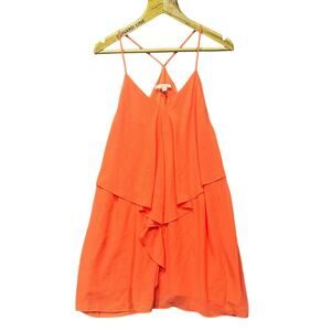 Guess Size Large Coral Tiered Strappy Tunic Swing Dress Layered Evening Coastal